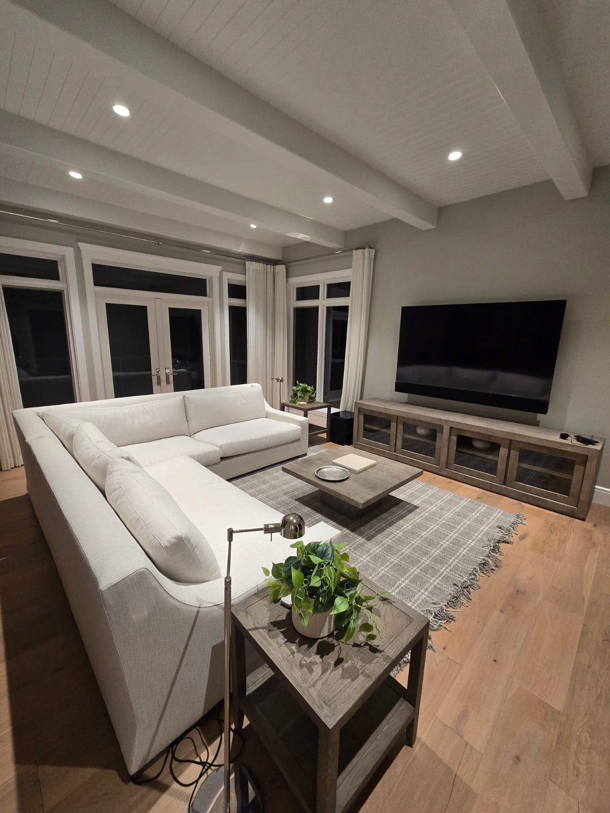 Sparkling clean modern living room